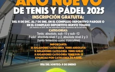 Torneo de Tenis y Pádel en Illescas. Año Nuevo 2025