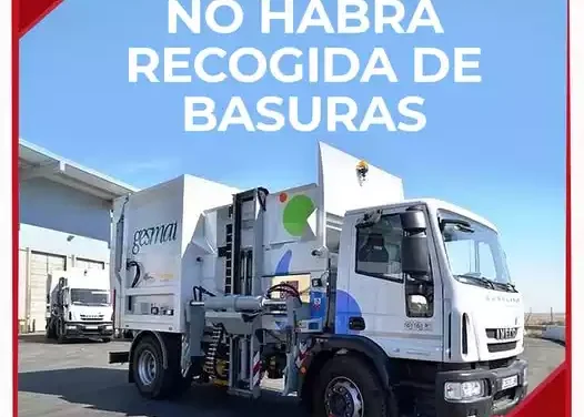 No habrá recogida de basuras la noche del Domingo al Lunes